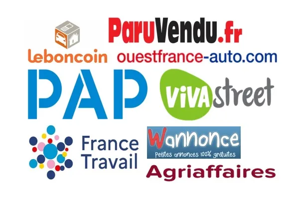 Logotipos de los mejores sitios de anuncios clasificados de Francia